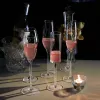Champagne glass, high appearance level beverage tall glass, cocktail wine glass, household crystal glass glass, red wine glass Specification image